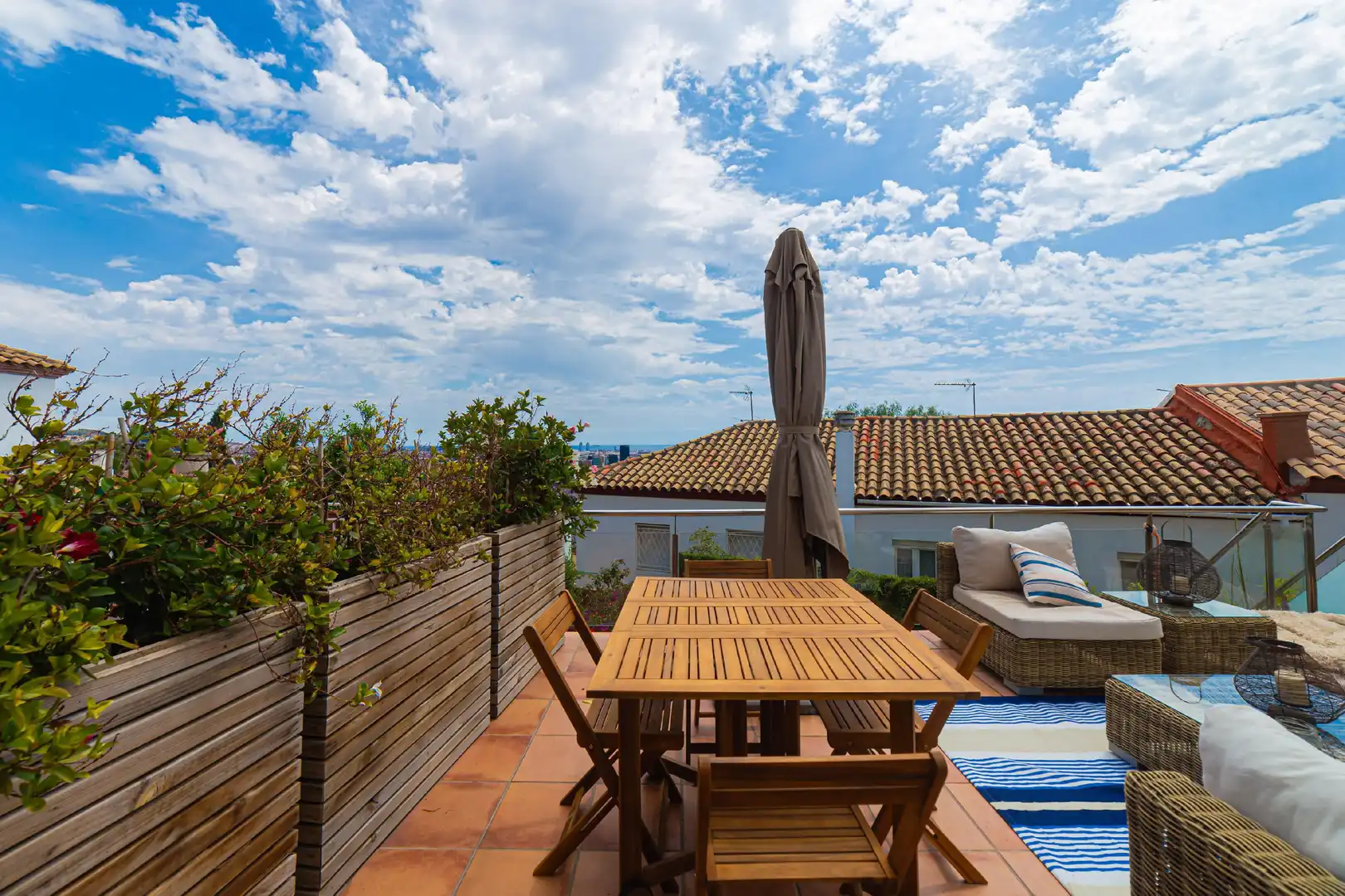 Terraza de Casa adosada en venta en Barcelona con Aire acondicionado, Calefacción y Jardín privado