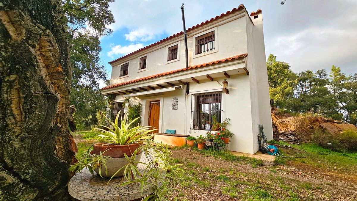 Vista exterior de Finca rústica en venda en Castaño del Robledo amb Jardí privat, Traster i Piscina