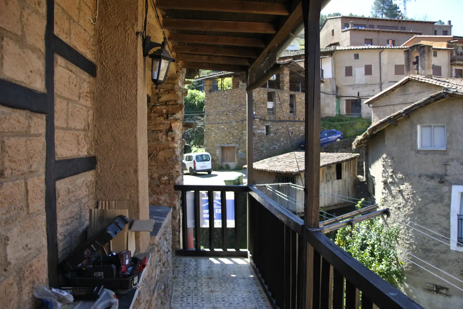 Terrassa de Finca rústica en venda en Robledillo de Gata amb Aire condicionat, Calefacció i Jardí privat