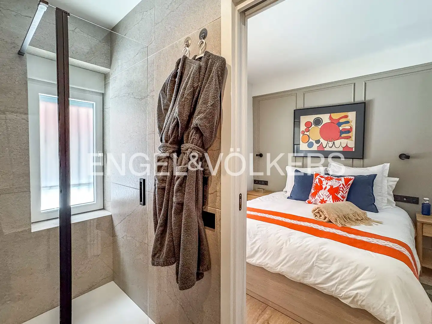 Bedroom of Flat for rent in Barcelona  with Air Conditioner, Heating and Parquet flooring