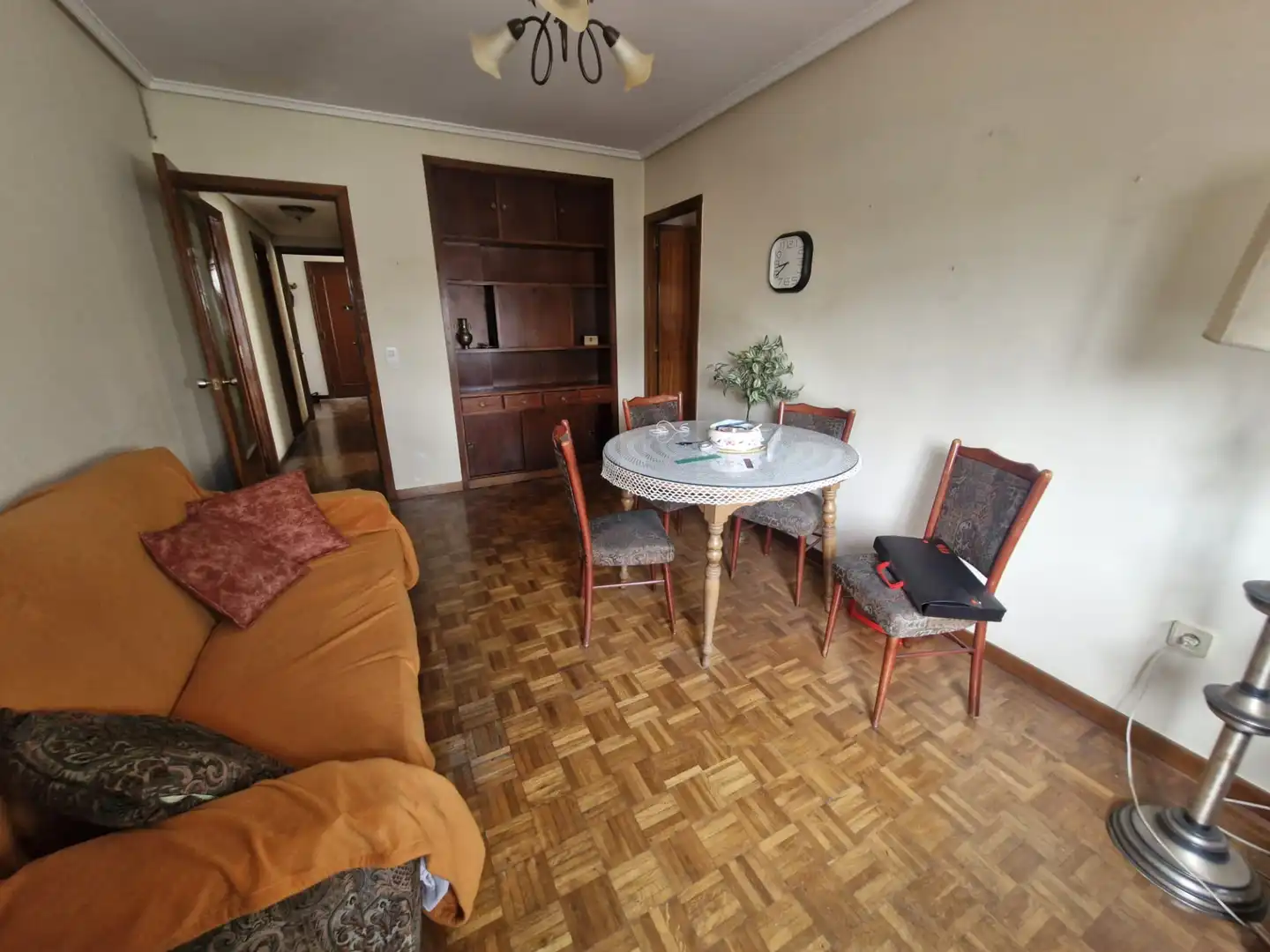Living room of Flat for sale in Ourense Capital   with Heating, Parquet flooring and Terrace