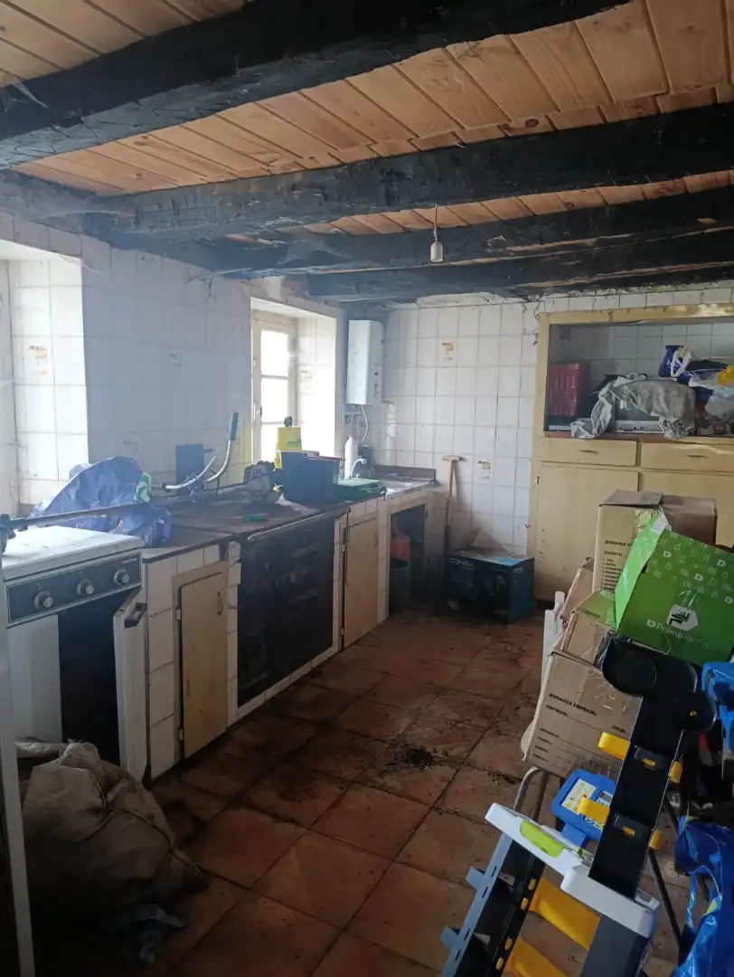 Cocina de Casa o chalet en venta en Soba con Jardín privado, Terraza y Balcón