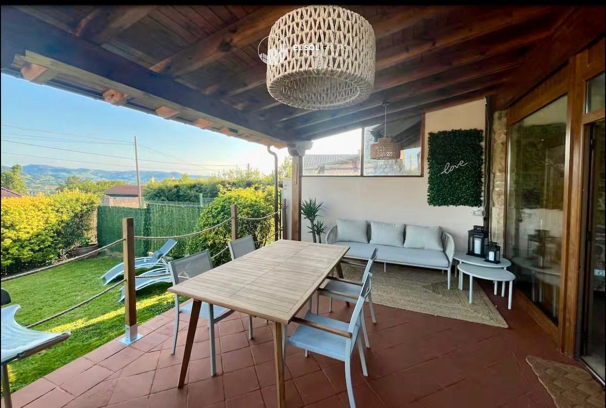 Terrace of Single-family semi-detached for sale in Gijón   with Private garden, Terrace and Storage room