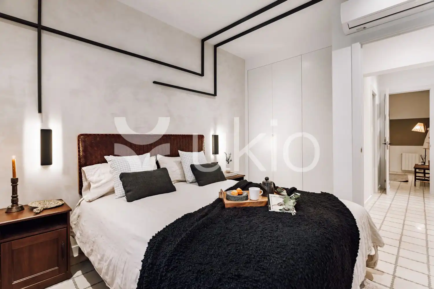 Habitación de Apartamento de alquiler en Barcelona con Aire acondicionado, Calefacción y Amueblado