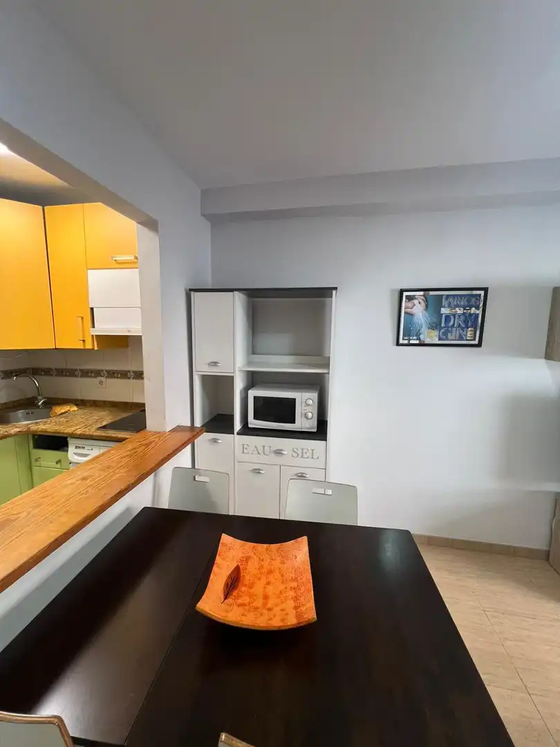 Cuina de Apartament de lloguer en Almería amb Aire condicionat i Moblat