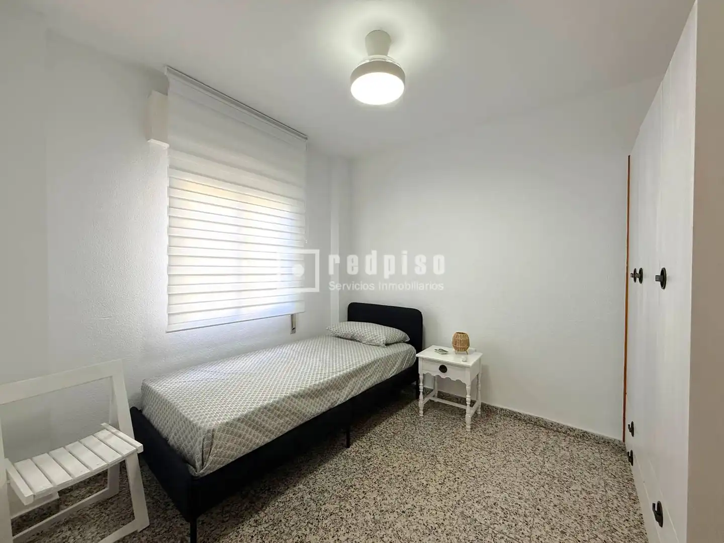 Schlafzimmer von Wohnung zur Miete in Málaga mit Klimaanlage, Terrasse und Möbliert