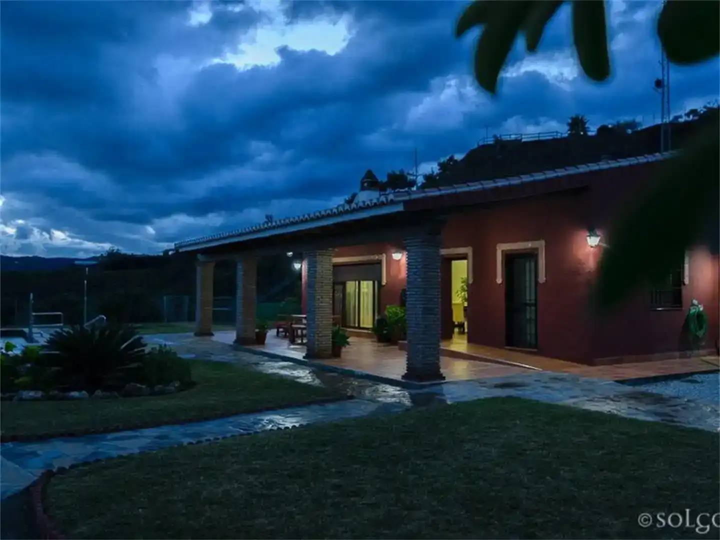Garten von Country house zur Miete in Benamocarra mit Klimaanlage und Schwimmbad