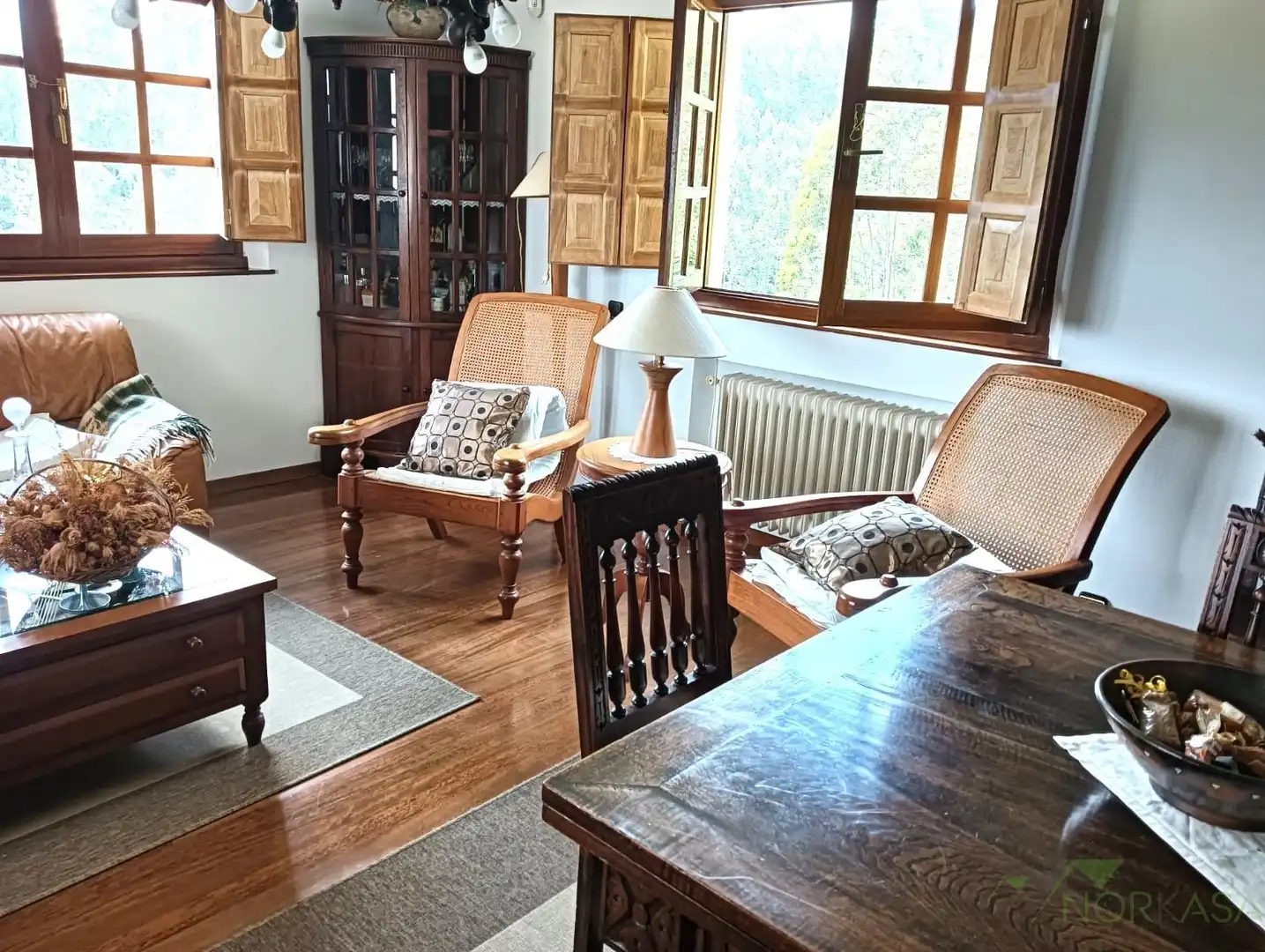 Living room of Houses for sale in Pravia  with Heating, Parquet flooring and Terrace