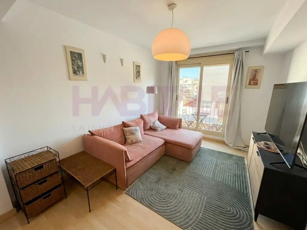 Sala d'estar de Àtic de lloguer en Valencia amb Aire condicionat, Moblat i Forn