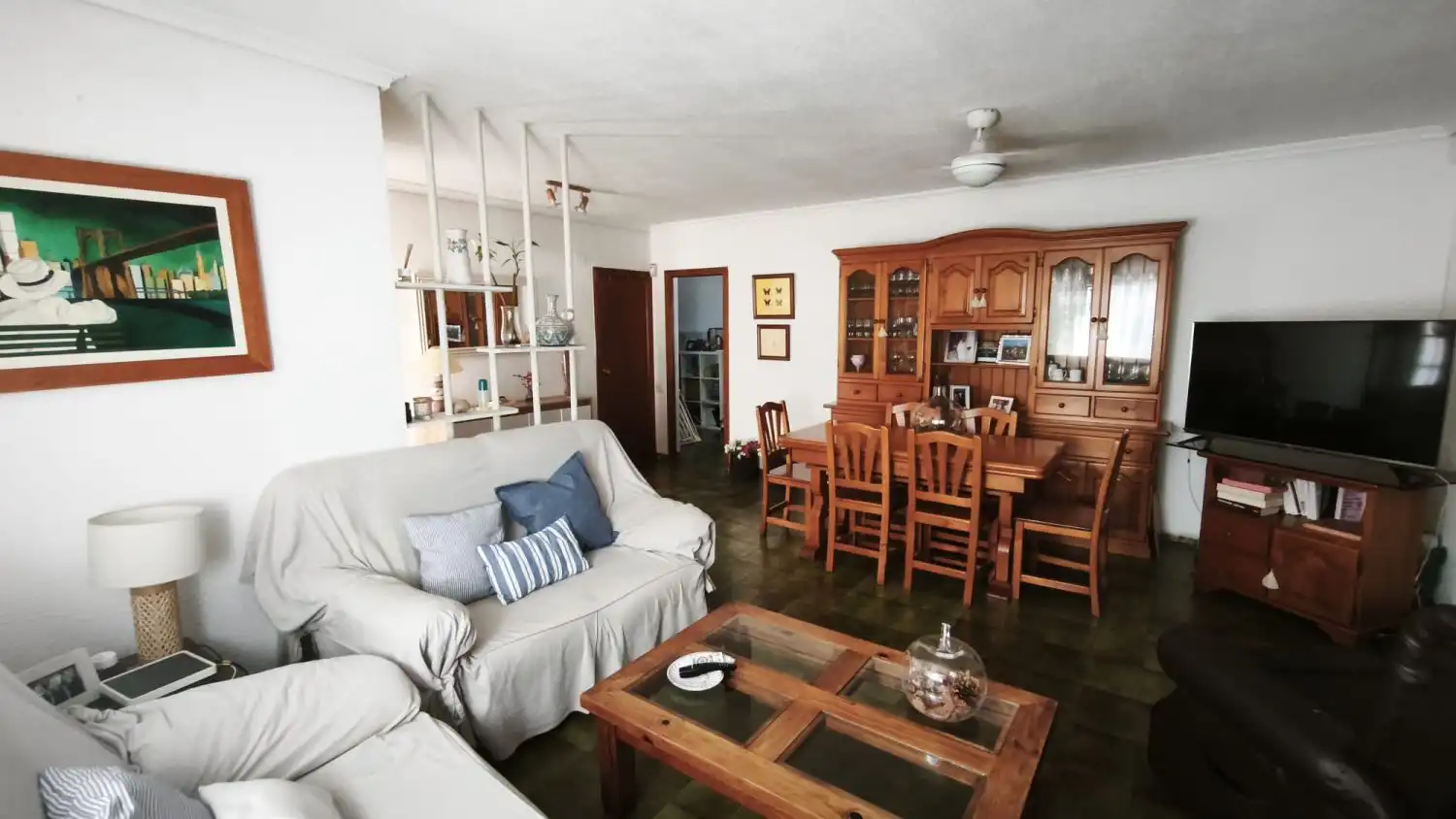 Sala d'estar de Casa adosada en venda en Benicasim / Benicàssim amb Calefacció, Terrassa i Traster