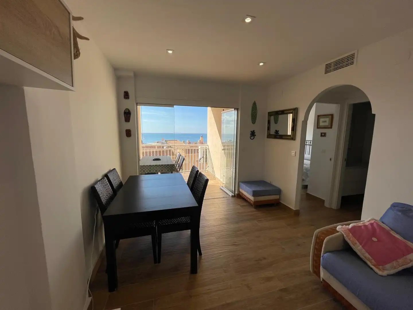 Menjador de Apartament en venda en Santa Pola amb Aire condicionat, Parquet i Terrassa
