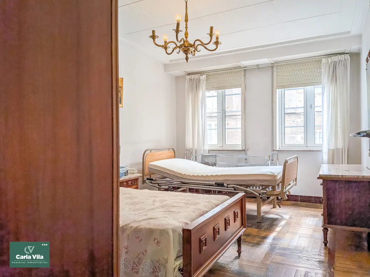 Schlafzimmer von Wohnung zum Verkauf in Lugo mit Heizung, Parkett und Terrasse