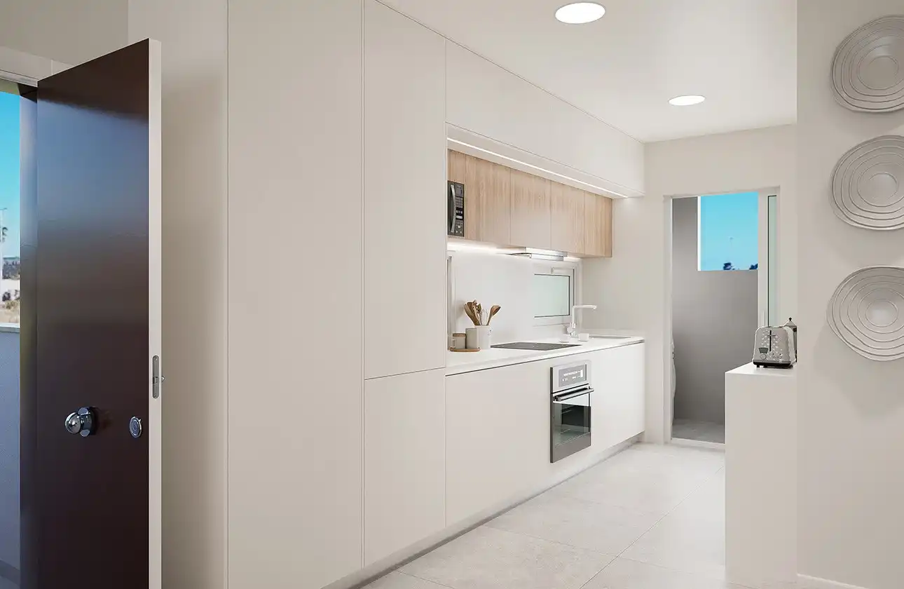 Cocina de Apartamento en venta en Pilar de la Horadada con Aire acondicionado, Calefacción y Terraza