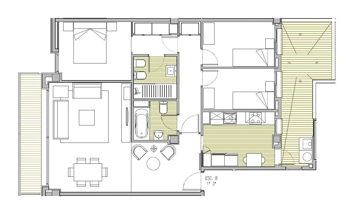 Wohnung zum Verkauf in Barcelona mit Klimaanlage, Parkett und Terrasse