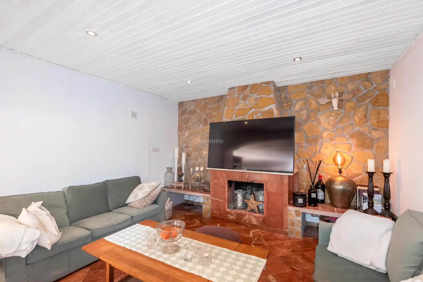 Sala de estar de Casa o chalet en venta en La Nucia con Aire acondicionado, Trastero y Piscina