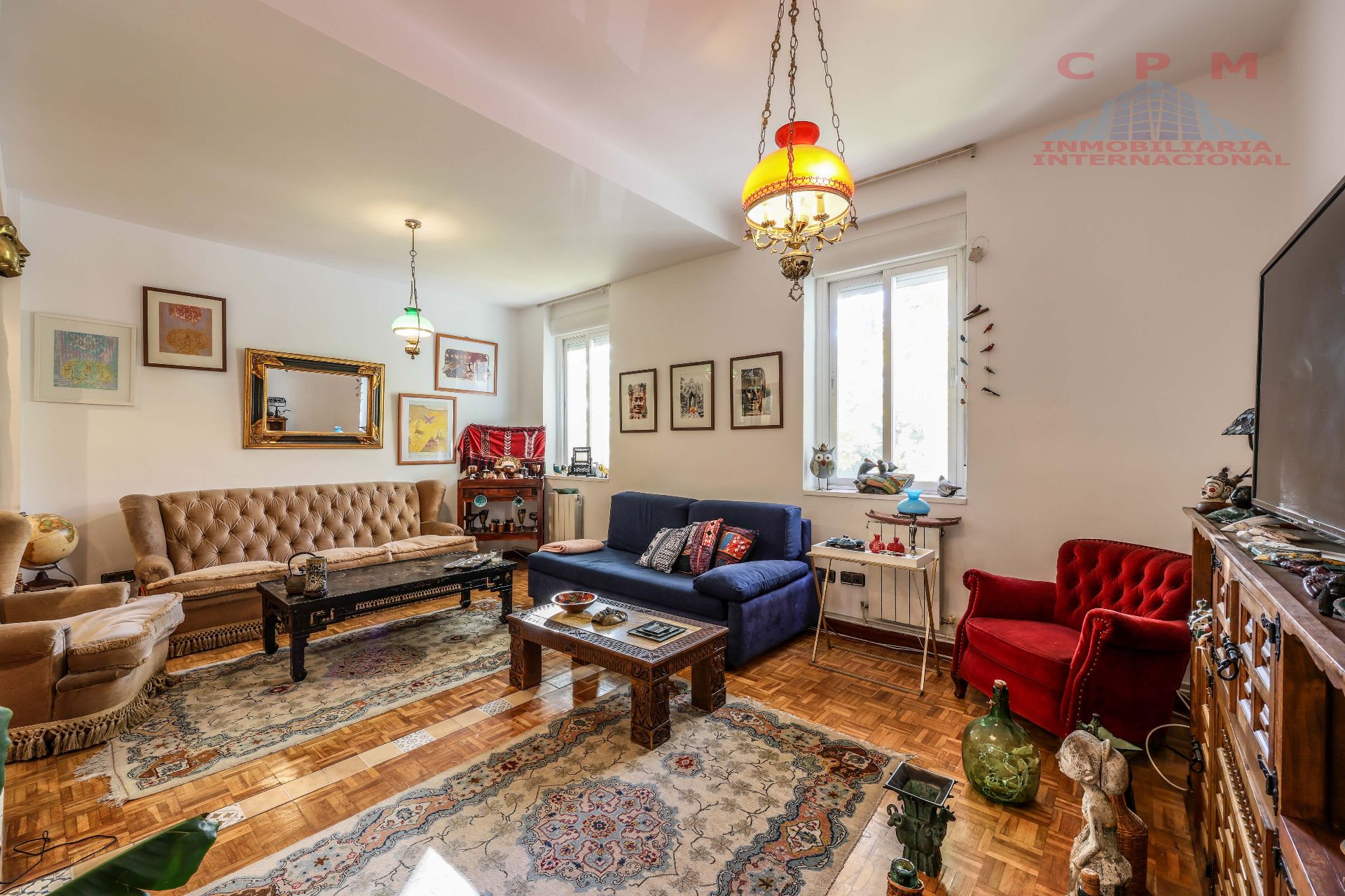 Sala d'estar de Pis de lloguer en  Madrid Capital amb Aire condicionat, Calefacció i Moblat