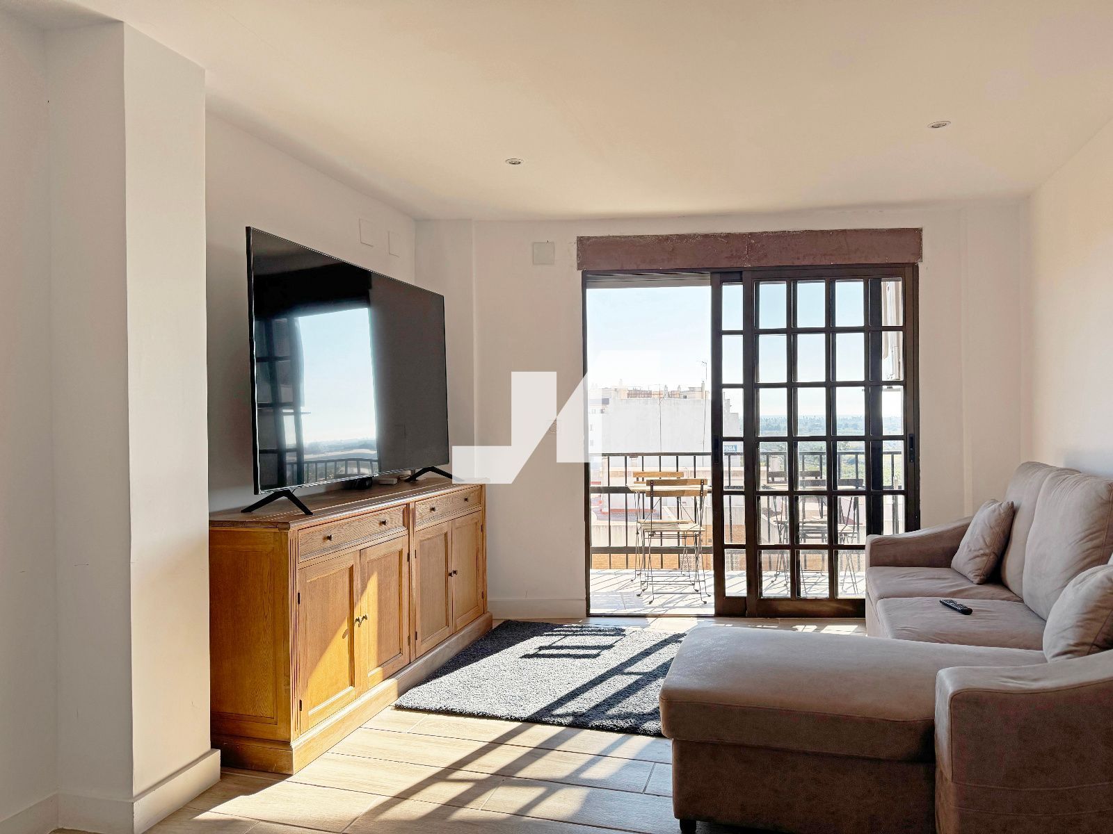 Living room of Flat for sale in Burriana / Borriana  with Air Conditioner, Heating and Terrace