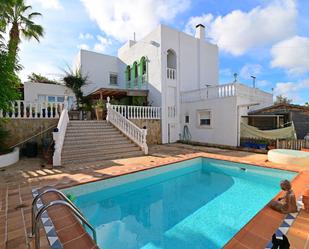 Exterior view of House or chalet for sale in Santa Eulària des Riu  with Air Conditioner, Private garden and Terrace