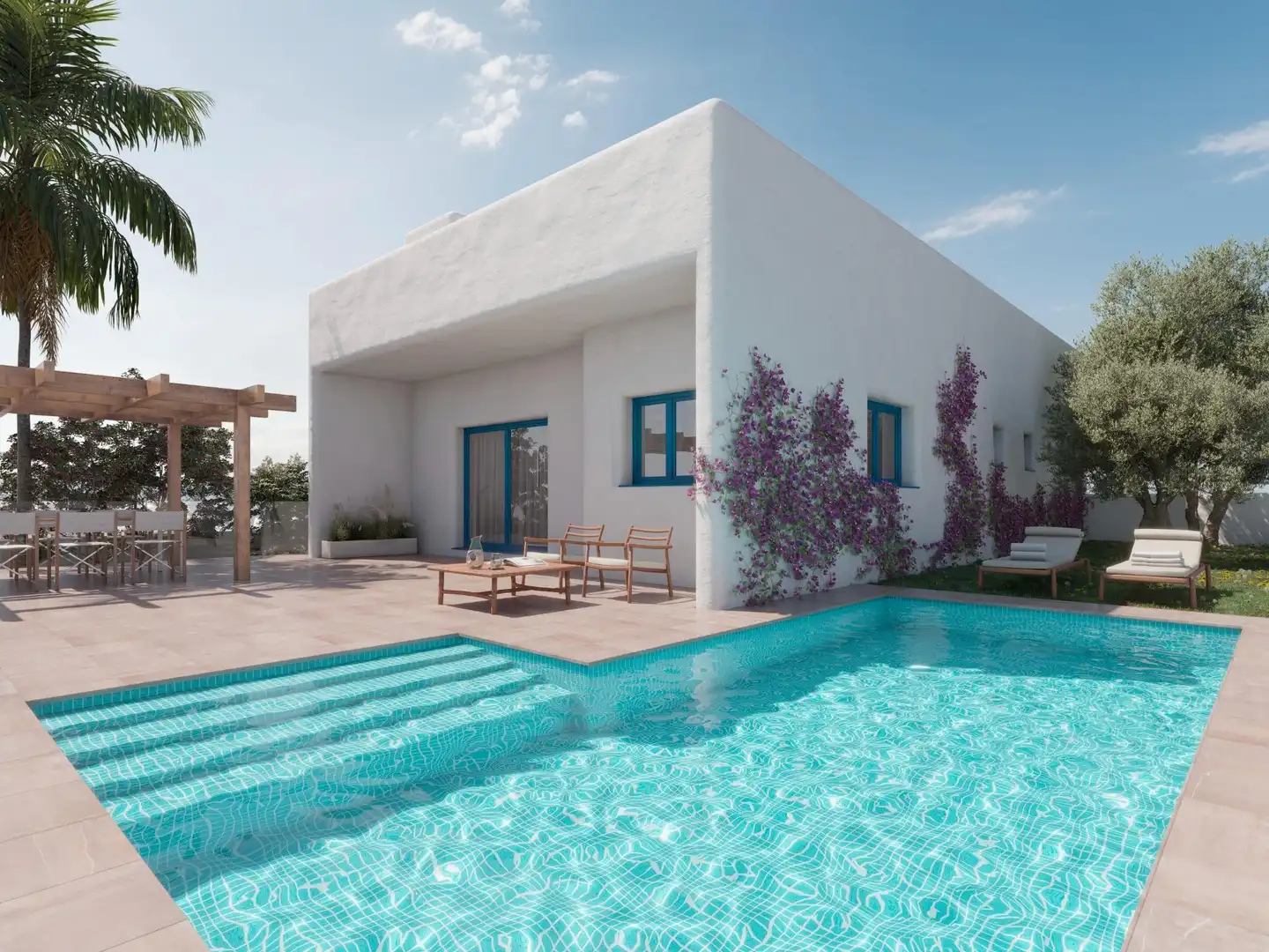 Swimming pool of Houses for sale in Mazarrón  with Private garden, Terrace and Swimming Pool