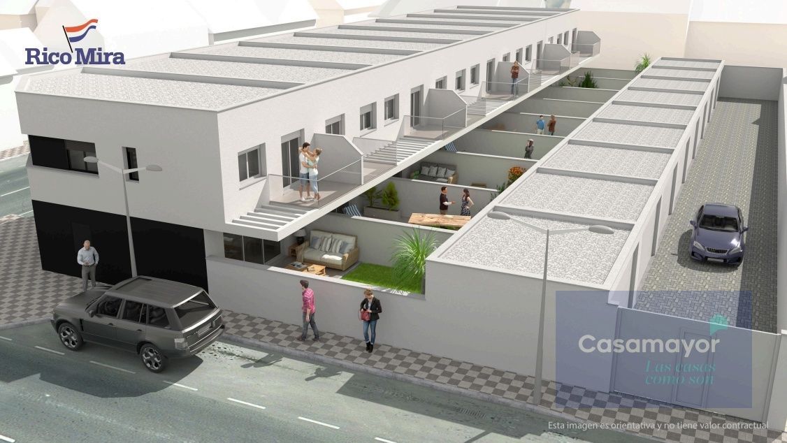 Vista exterior de Casa adosada en venta en Castalla con Aire acondicionado, Calefacción y Terraza