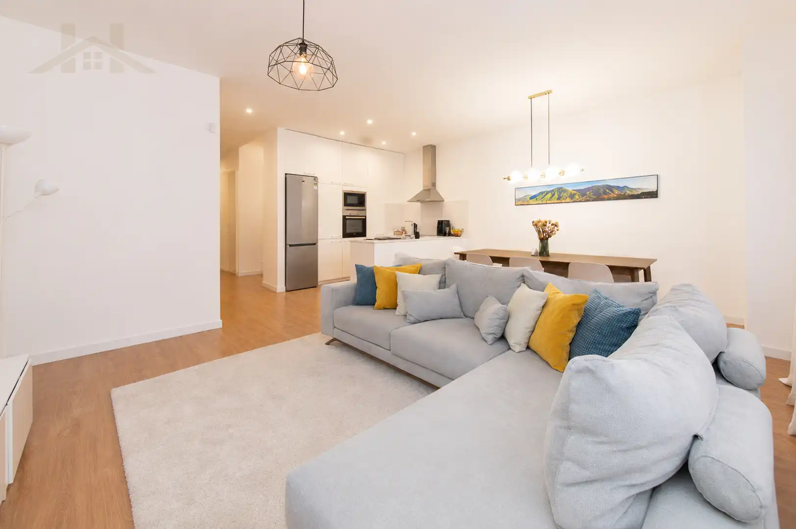 Wohnzimmer von Wohnung zum Verkauf in Tres Cantos mit Klimaanlage, Heizung und Möbliert