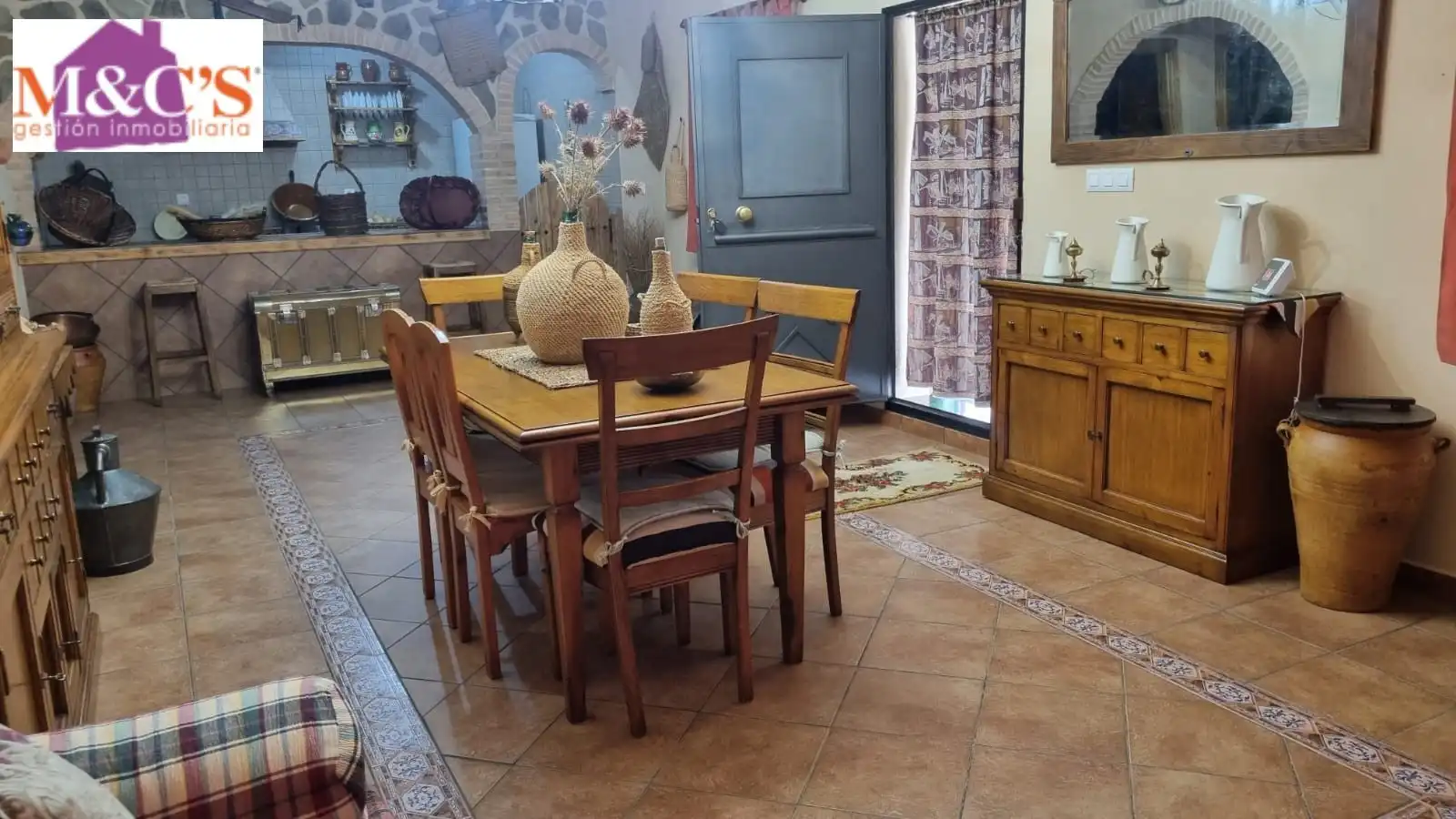 Dining room of Houses for sale in Hinojosas de Calatrava  with Air Conditioner, Heating and Private garden
