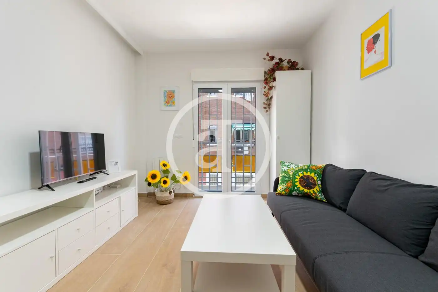 Sala de estar de Piso de alquiler en Madrid con Aire acondicionado, Calefacción y Amueblado