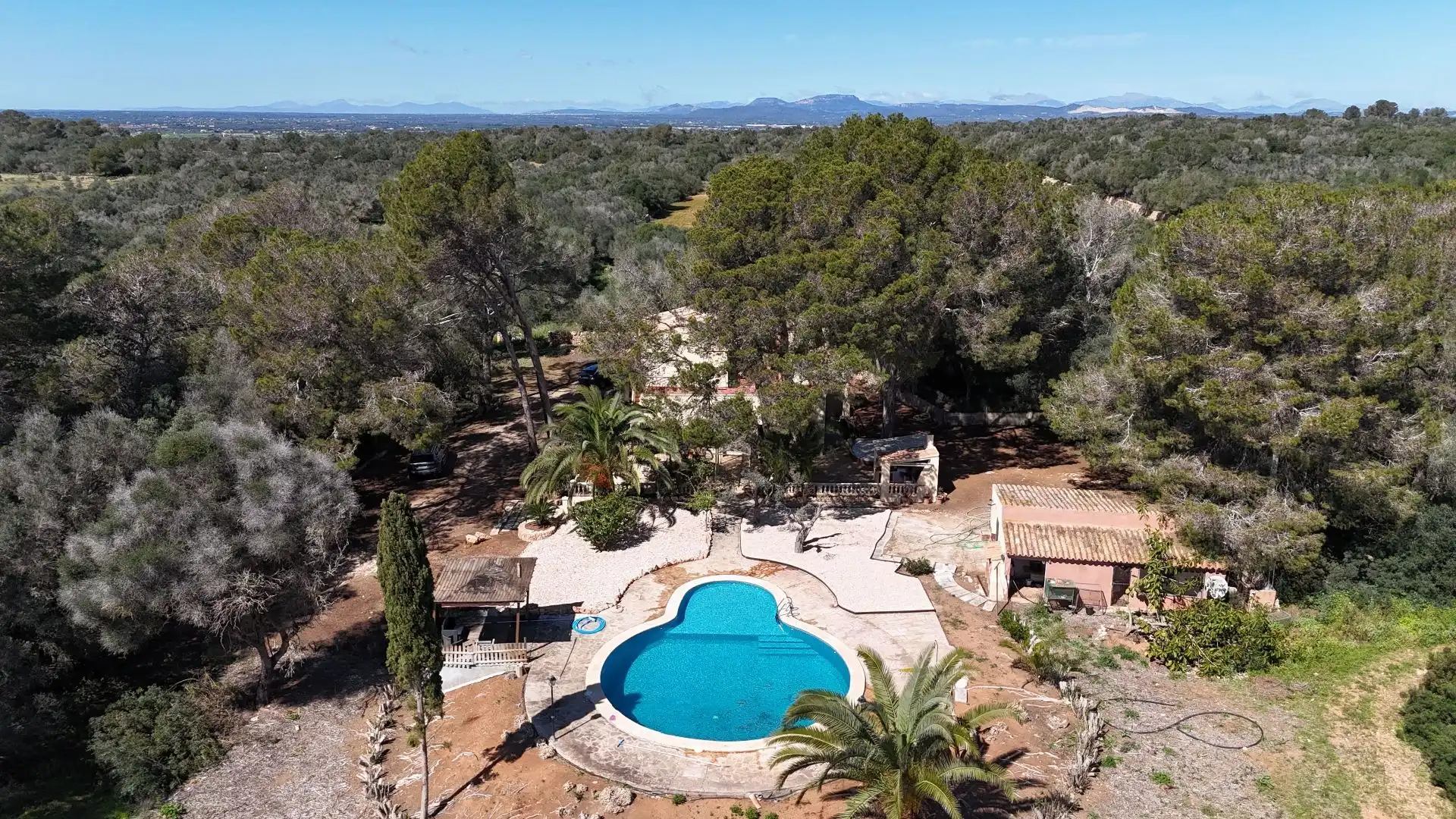 Jardín de Finca rústica de alquiler en Ses Salines con Calefacción, Jardín privado y Piscina