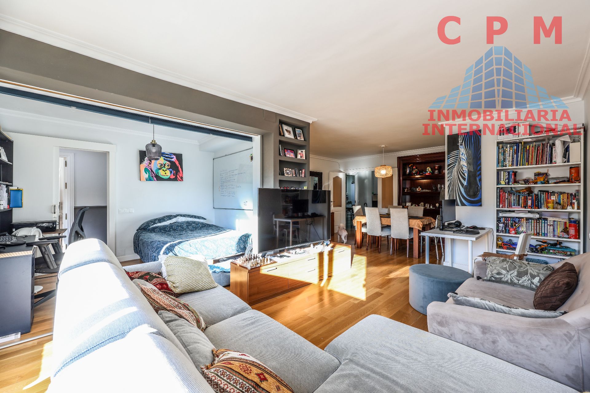 Sala de estar de Piso de alquiler en  Madrid Capital con Aire acondicionado, Calefacción y Parquet