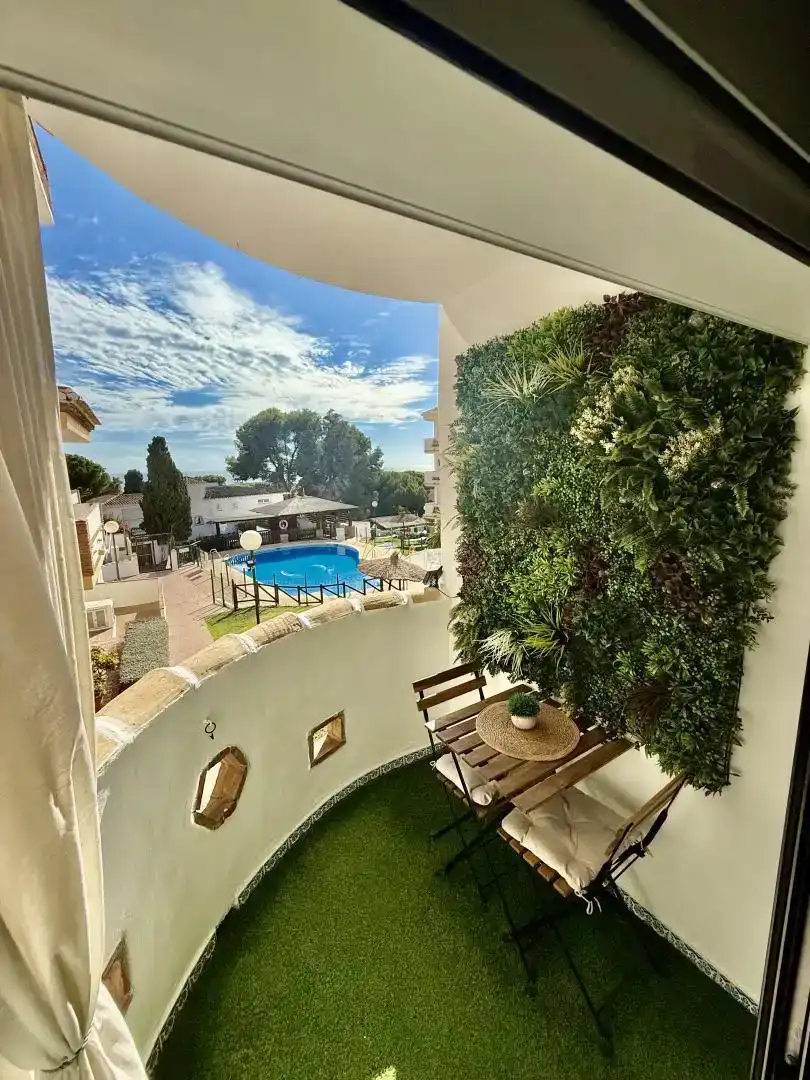 Terrassa de Dúplex de lloguer en Mijas amb Aire condicionat, Jardí privat i Piscina