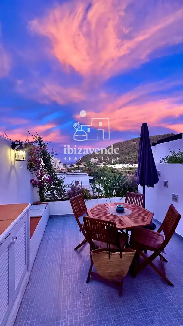 Exterior view of Duplexes for rent in Santa Eulària des Riu  with Air Conditioner, Terrace and Swimming Pool