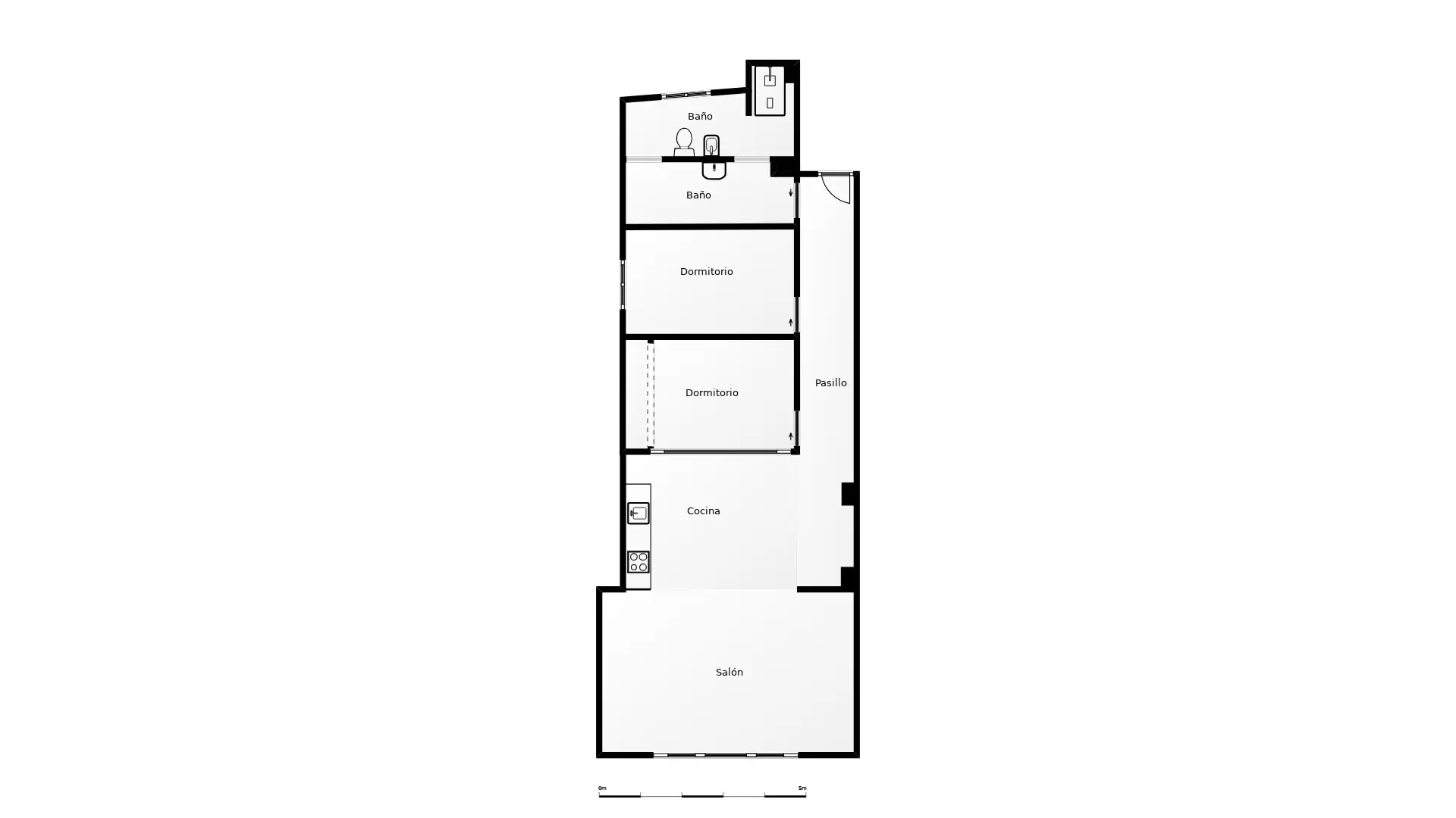 Wohnung zum Verkauf in Barcelona mit Klimaanlage, Heizung und Möbliert