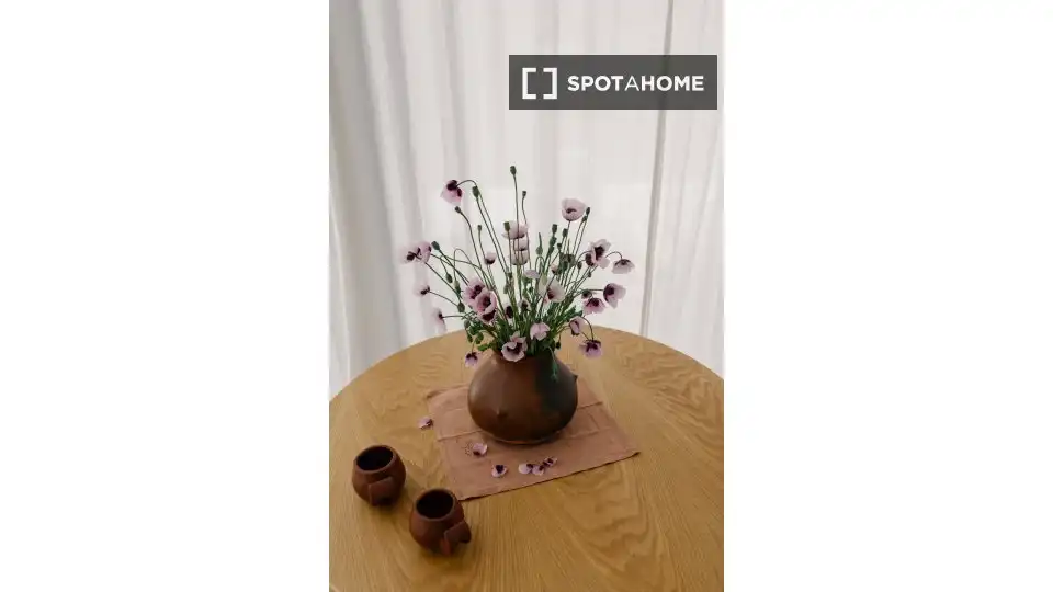 Comedor de Apartamento para compartir en Tinajo con Aire acondicionado, Terraza y Amueblado