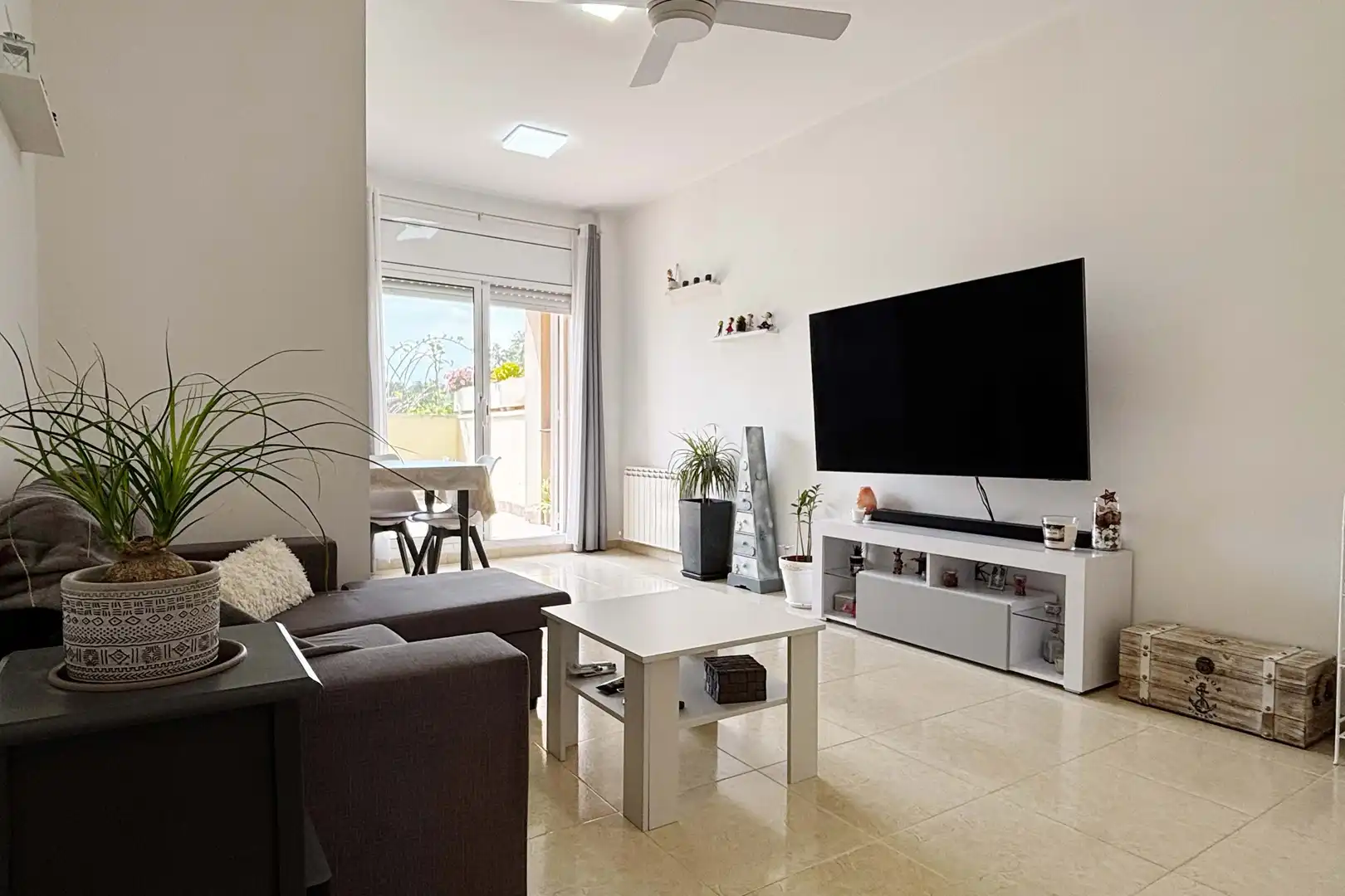 Living room of Flat for sale in La Pobla de Montornès    with Heating and Terrace