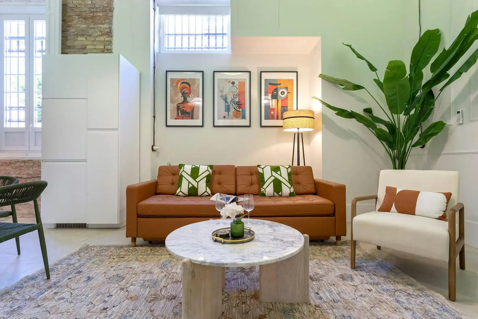 Sala de estar de Piso de alquiler en Sevilla con Aire acondicionado, Calefacción y Lavadora