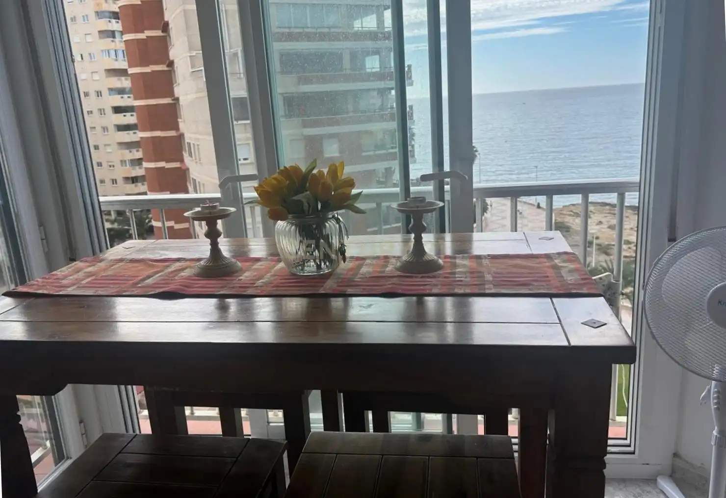 Comedor de Apartamento en venta en Calpe / Calp con Aire acondicionado, Jardín privado y Microondas