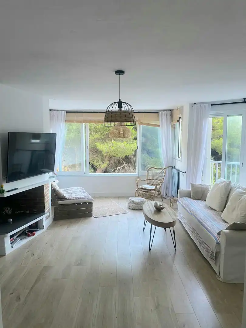 Wohnzimmer von Wohnung zur Miete in Valencia mit Klimaanlage, Heizung und Privatgarten