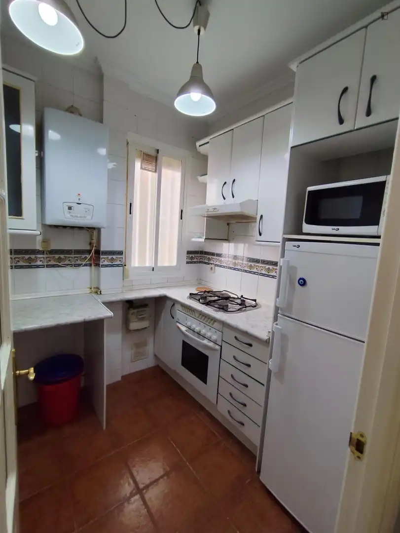 Cocina de Apartamento de alquiler en Madrid con Aire acondicionado, Amueblado y Horno