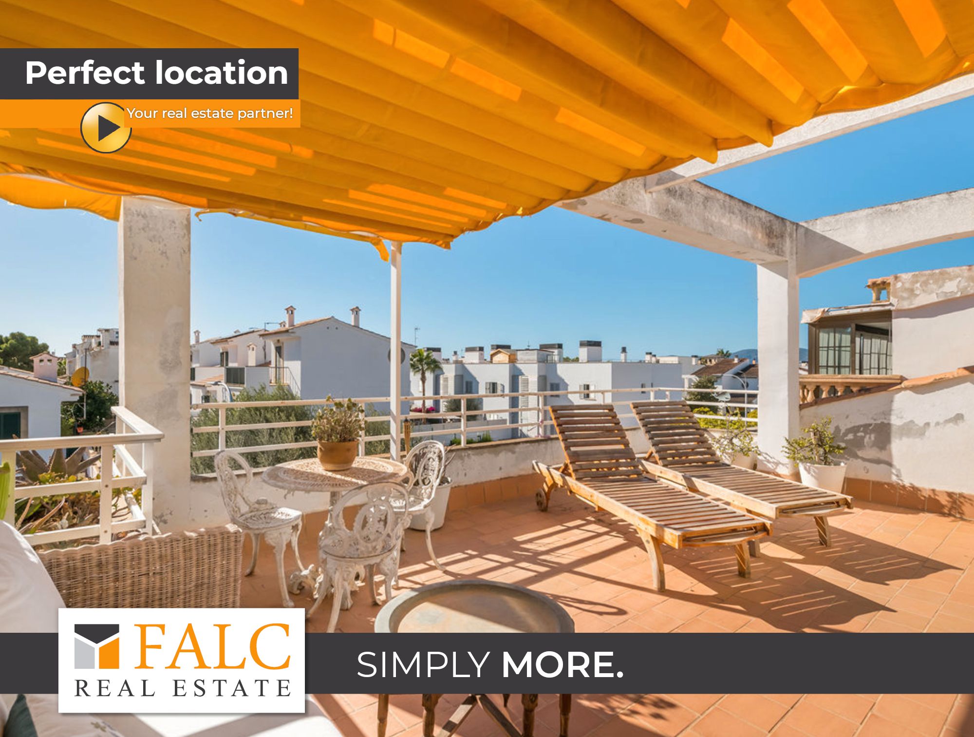 Terrassa de Casa adosada en venda en  Palma de Mallorca amb Aire condicionat i Jardí privat