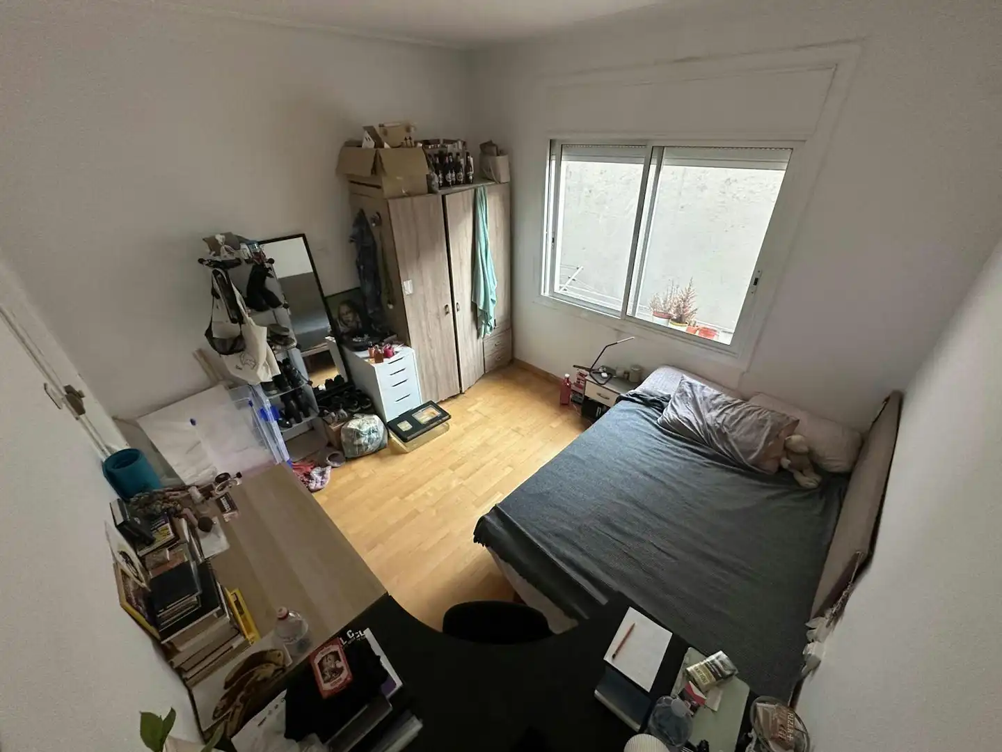 Schlafzimmer von Wohnung zur untervermieten in Barcelona mit Waschmaschine
