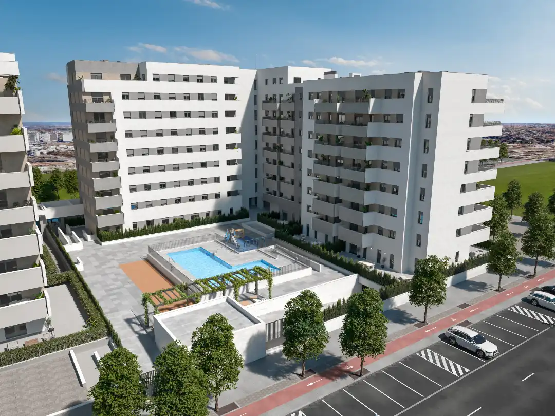 Exterior view of Flat for sale in Dos Hermanas  with Air Conditioner, Heating and Terrace