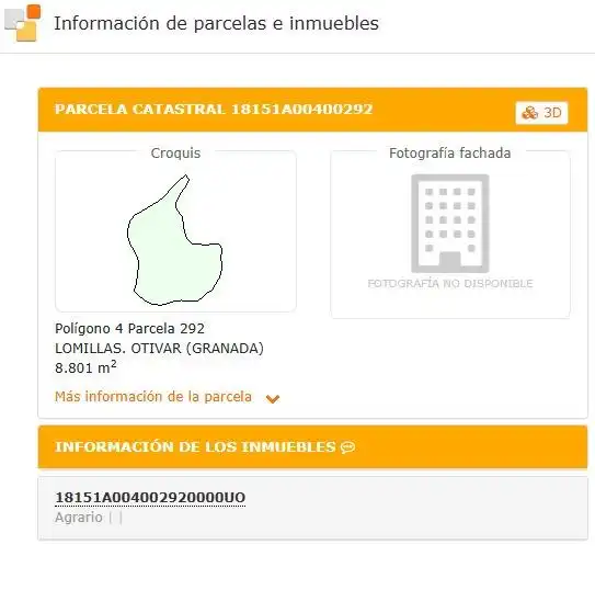 Vista exterior de Terreno en venta en Otívar