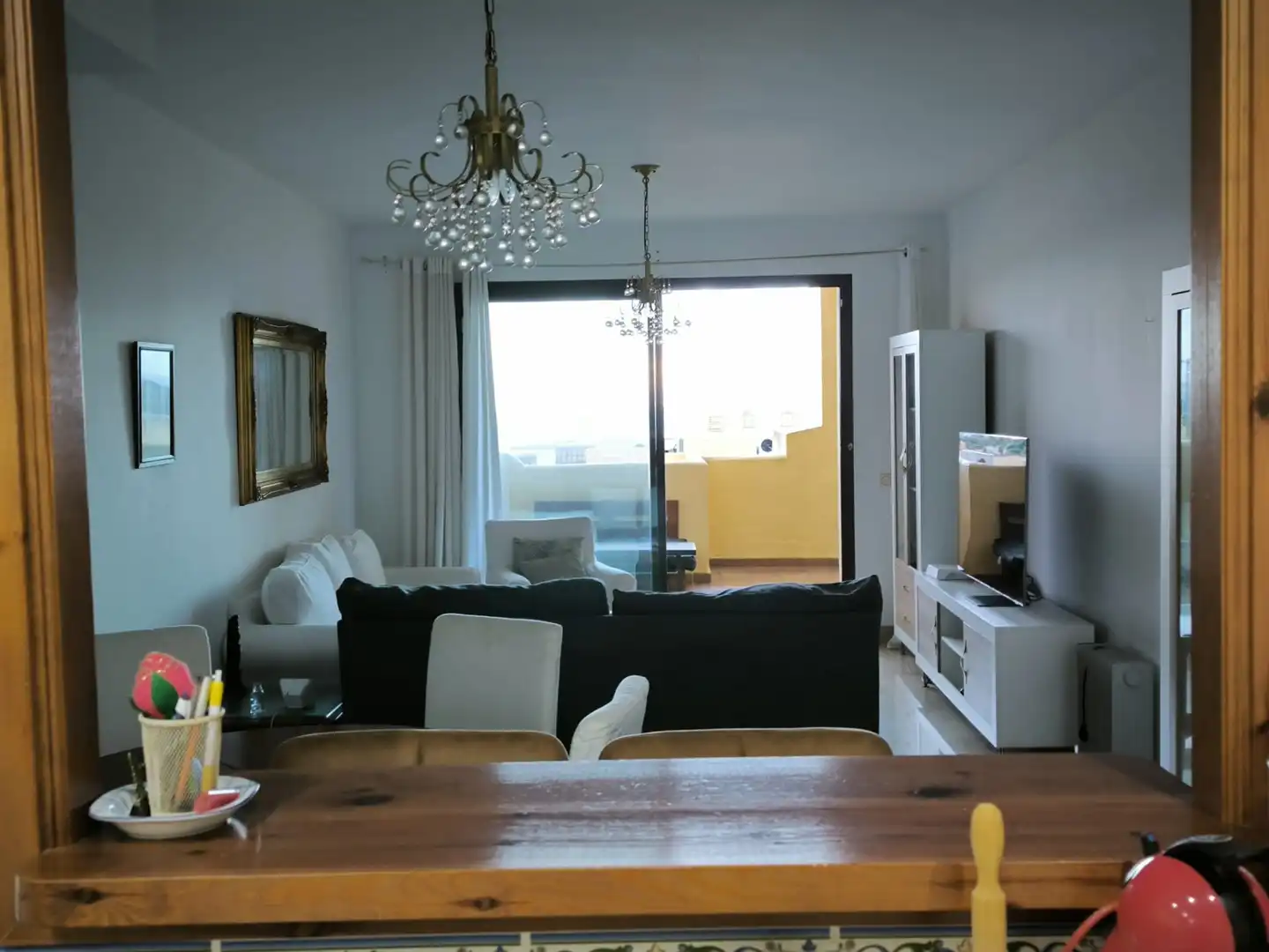 Sala de estar de Apartamento en venta en Manilva con Aire acondicionado, Terraza y Trastero