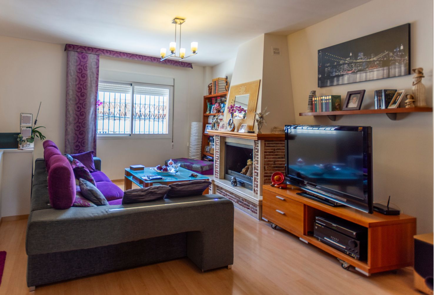 Living room of Single-family semi-detached for sale in Málaga Capital  with Air Conditioner, Heating and Terrace