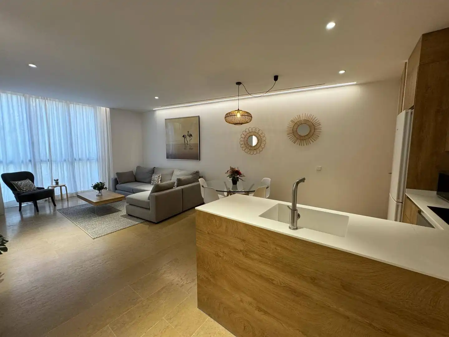Wohnzimmer von Wohnung zur Miete in  Palma de Mallorca mit Klimaanlage, Heizung und Möbliert