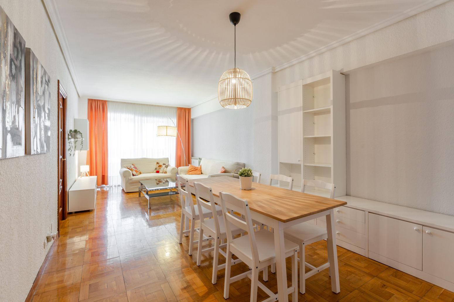 Dining room of Flat to rent in  Pamplona / Iruña  with Heating, Parquet flooring and Terrace