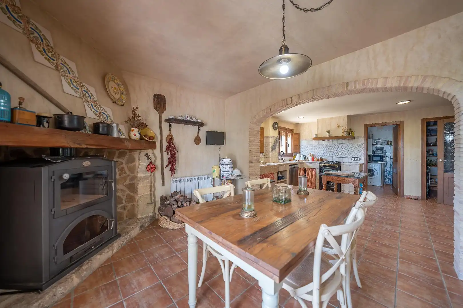 Cuina de Finca rústica en venda en Biar amb Calefacció, Jardí privat i Terrassa
