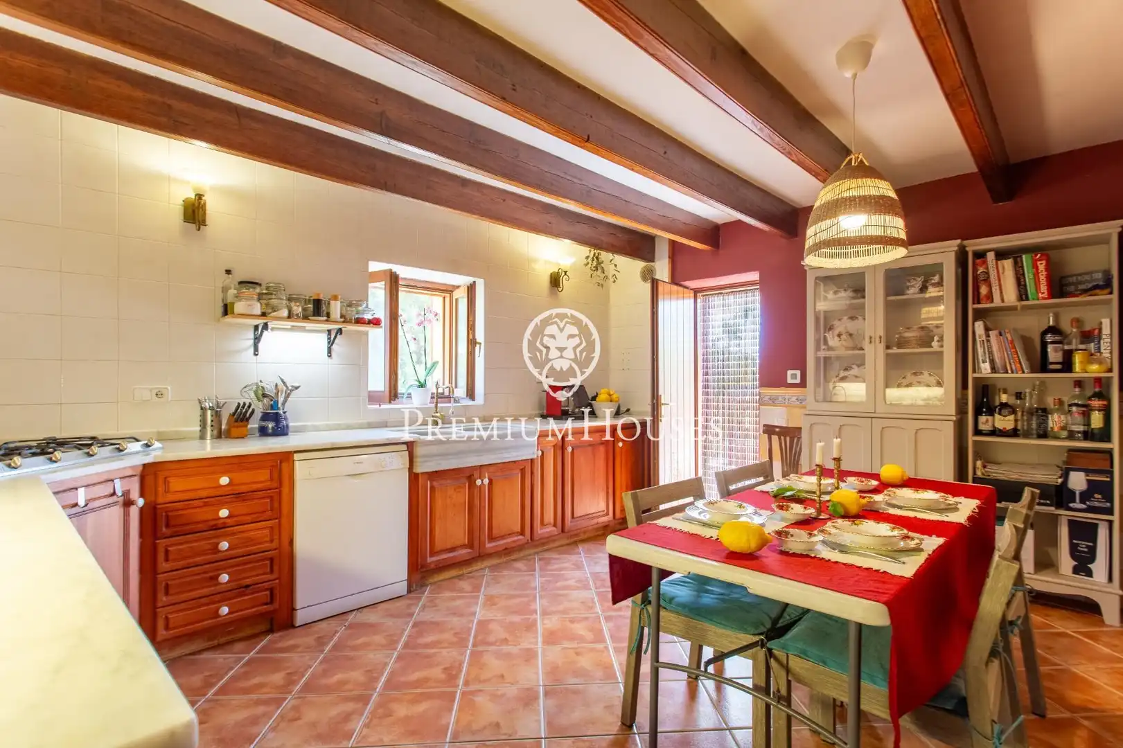 Cocina de Finca rústica en venta en Sant Iscle de Vallalta con Calefacción, Jardín privado y Terraza