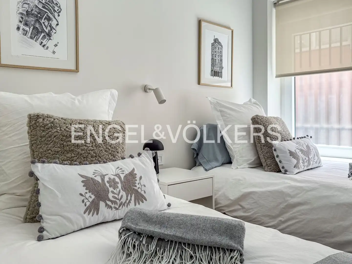 Bedroom of Flat for rent in Barcelona  with Air Conditioner, Heating and Parquet flooring
