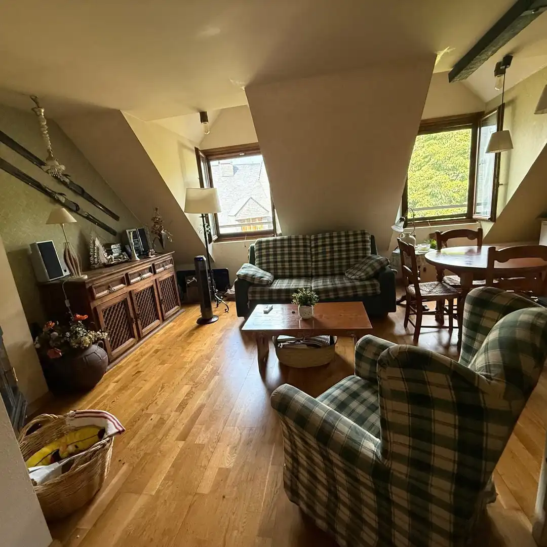 Sala de estar de Piso en venta en Panticosa con Calefacción, Parquet y Amueblado